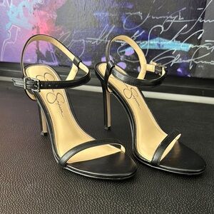 Black Stiletto Sandals